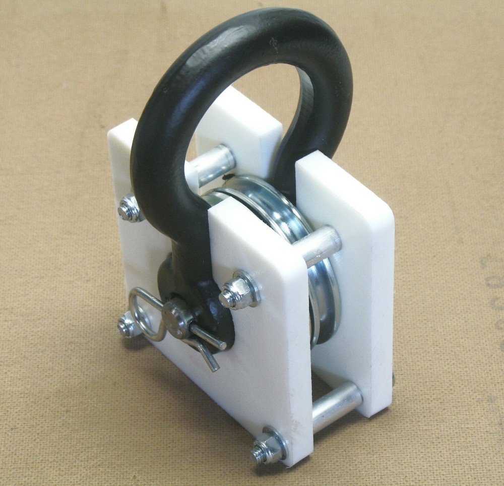 WIRE ROPE CABLE PULLEY DOUBLE SHEAVE Snatch Block & Tackle - 8 TONS