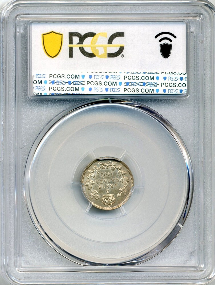 1903 (plain no H) Canada 5 Cent - PCGS AU 58