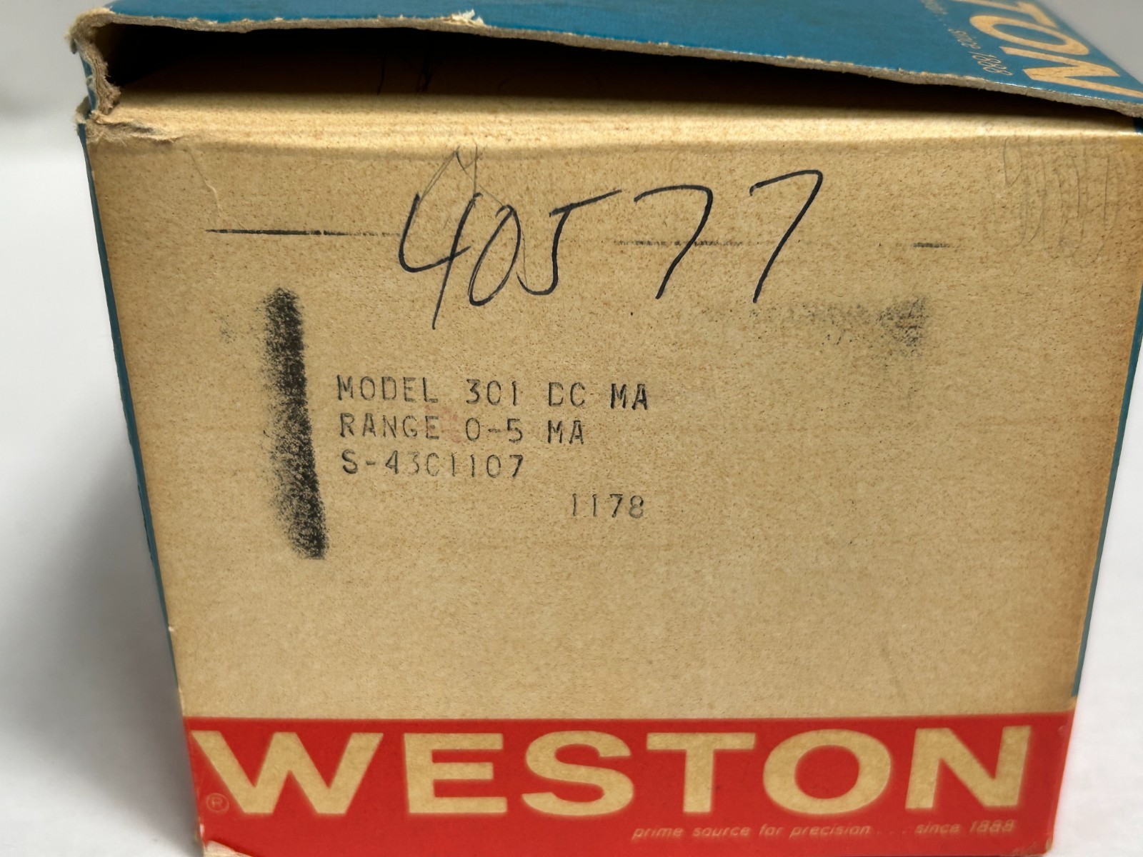 UNUSED Vtg Simpson Model 301-57 0-5 Milliamperes DC Pamel Meter Gauge (A10)