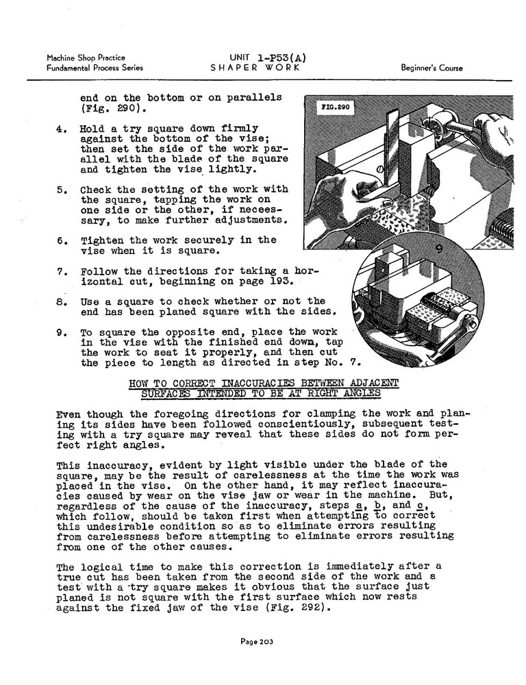 Metalworking Shaper Work and Operating Course #1275