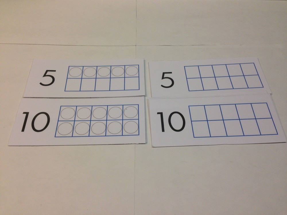 Ten Frames Counting - 20 Cards- Laminated Cards Set