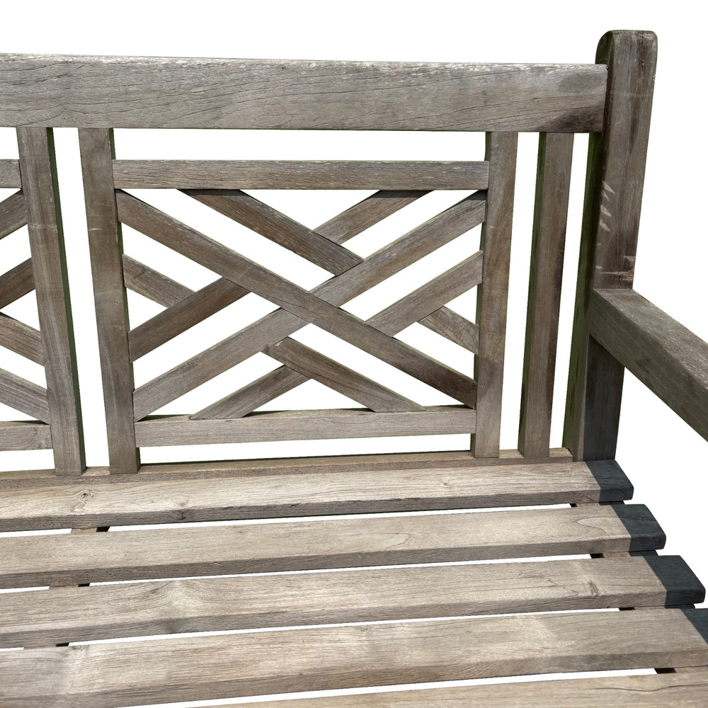 Chippendale Style Teak Bench