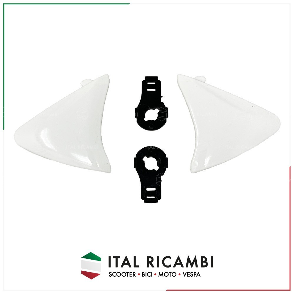 PAIR OF PLATES MECHANISM VISOR HELMET MICRO WHITE
