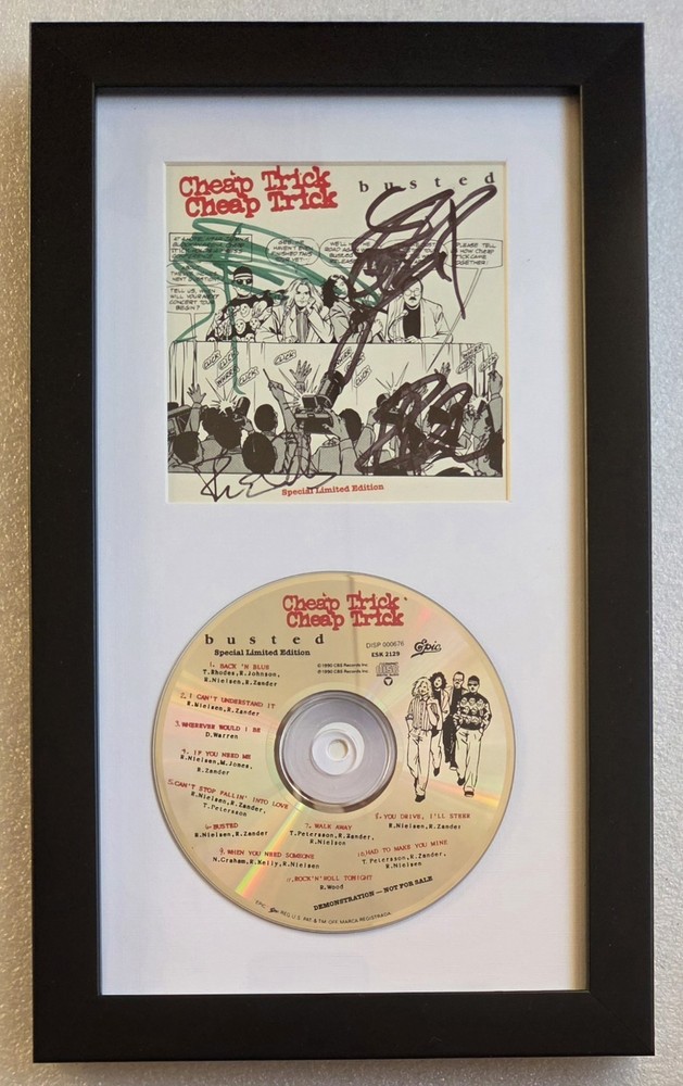 CHEAP TRICK AUTOGRAPHED CD DISPLAY BECKETT BAS LOA COA SIGNED BAND PRESENT GIFT