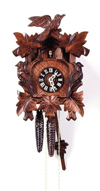 Cuckoo Clock Five leaves, three birds 1.0028.01.C NEW