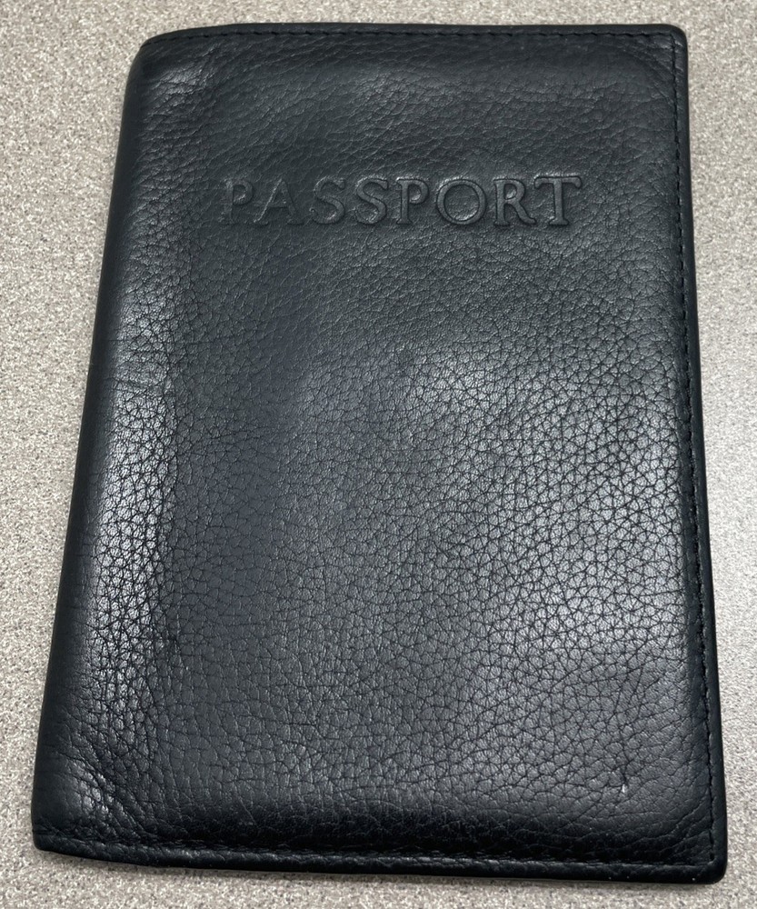 Johnston & Murphy Black Smooth Leather Executive Passport Holder
