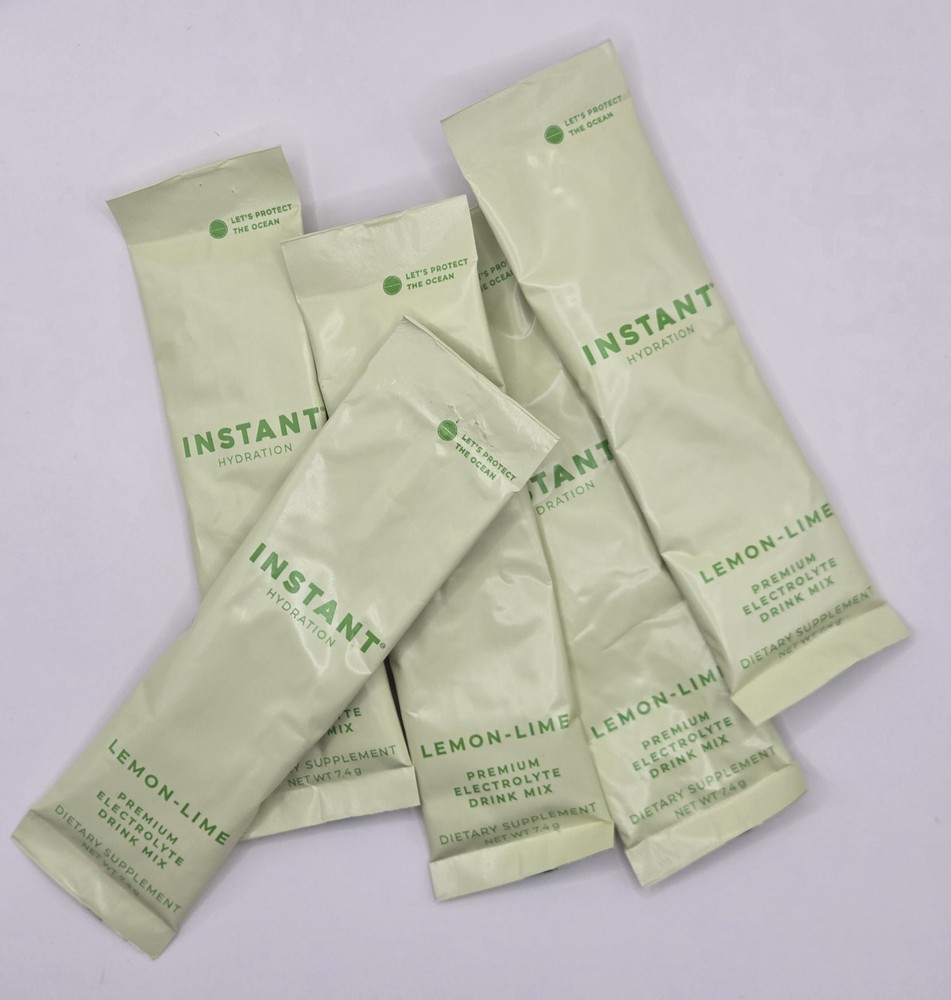 Instant Hydration Electrolyte Powder Packets Lemon Lime - 25 Packets-NEW