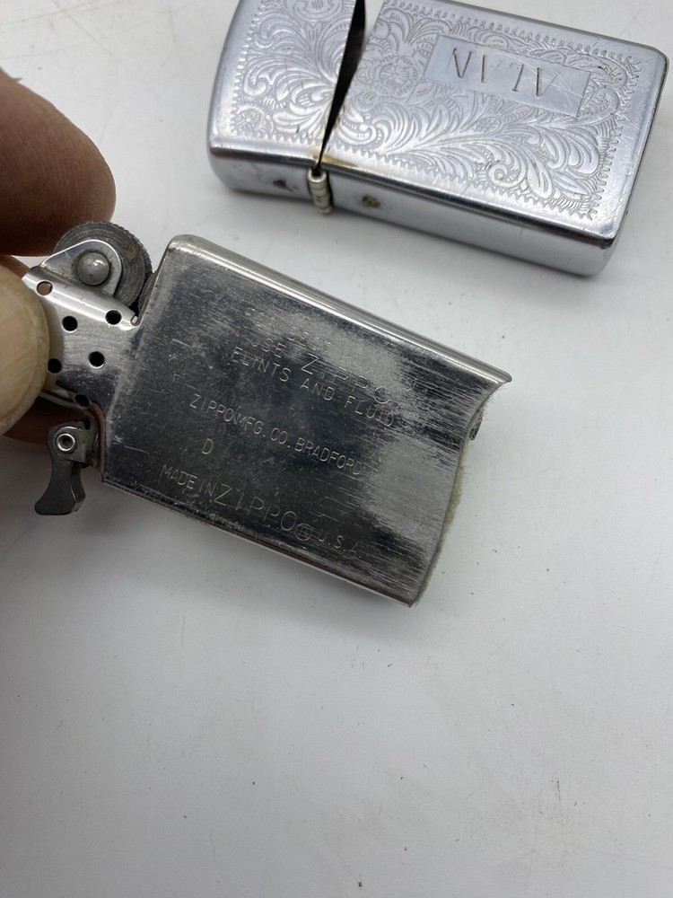 Zippo LIGHTER Used With ALAN engraved Nice User