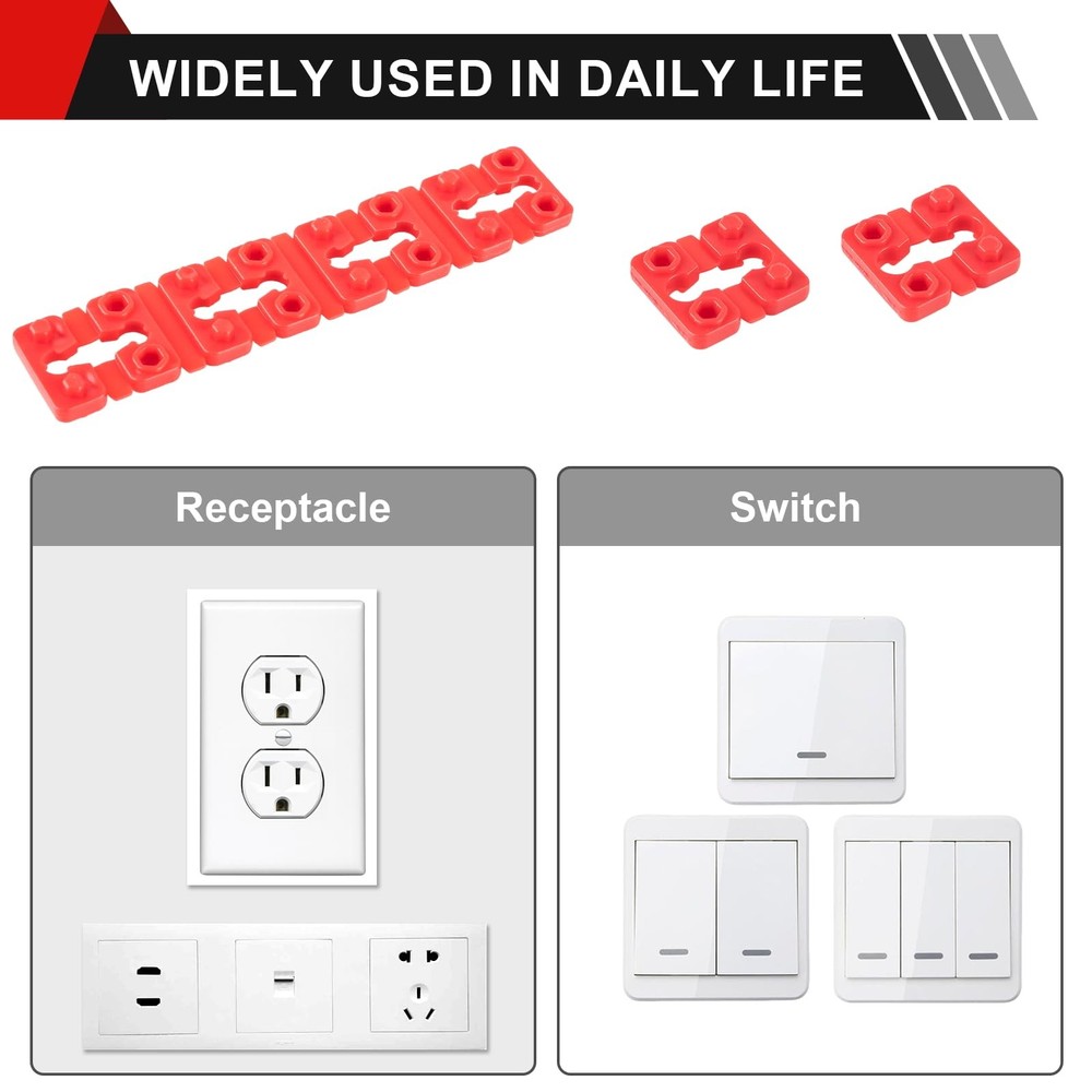 Outlet Spacers for Electrical Box 48 PCS Spacers for Box Extender Kit Plastic...