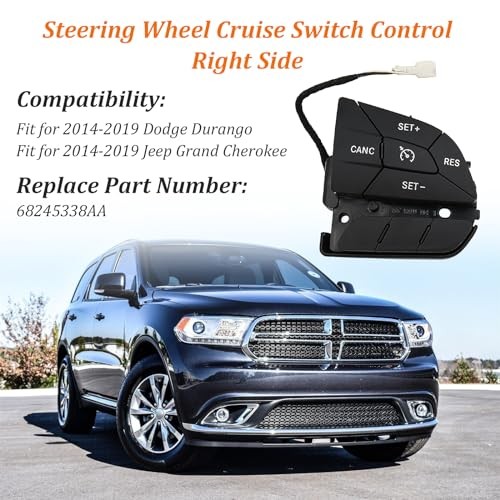 Steering Wheel Cruise Control Switch Button Compatible with 2014-2019 Dodge