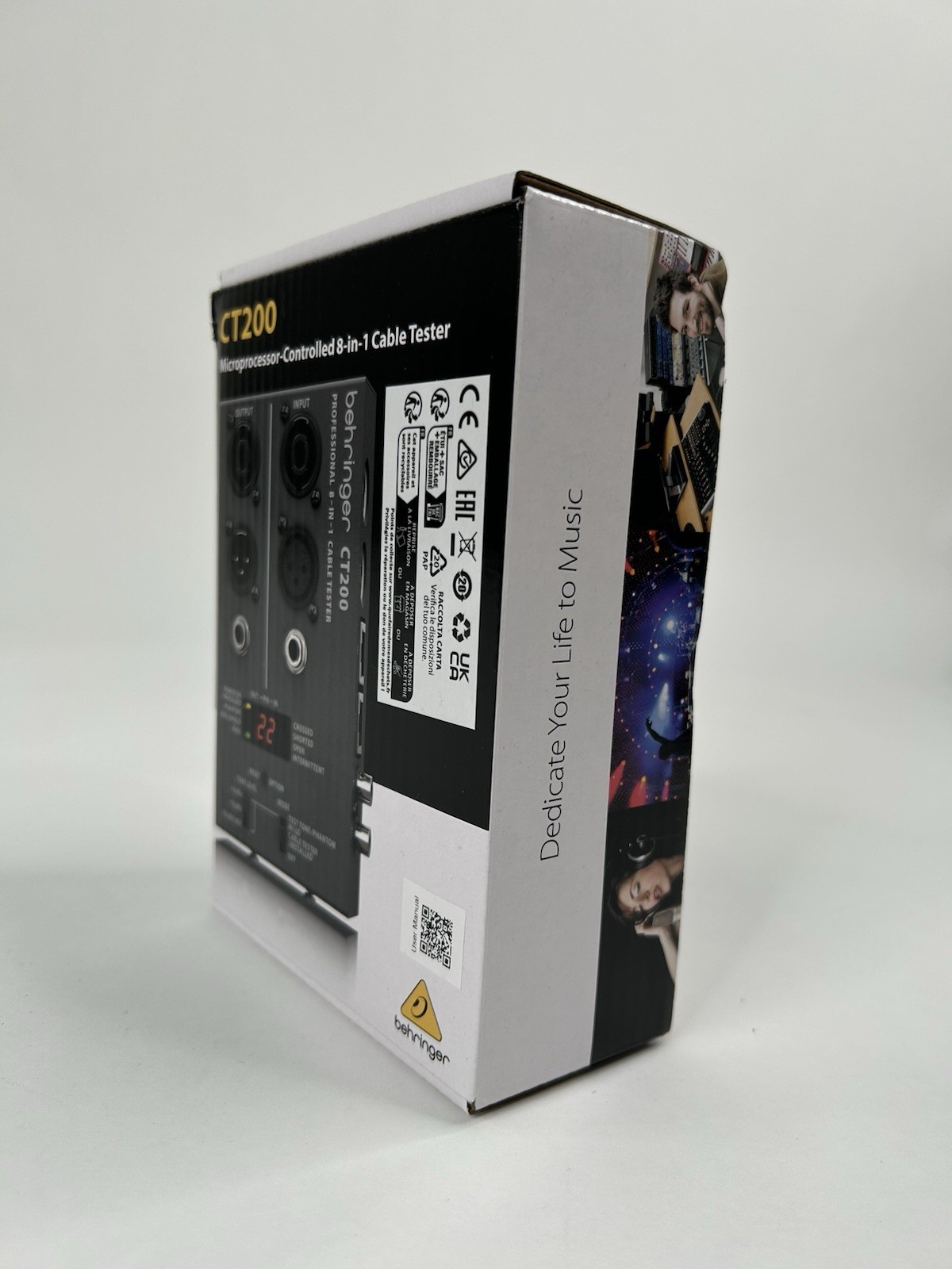 BEHRINGER CT200 Microprocessor-Controlled 8-in-1 Cable Tester Black Battery NEW