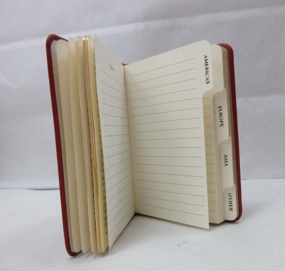 RESTAURANTS WINE NOTES Mini Notebook Leather Cover Post Miniatures Red