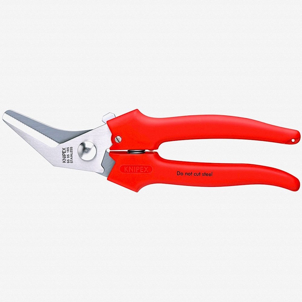 Knipex 7.3" Angled Blade Combination Shears - Spring Open & Locking Lever