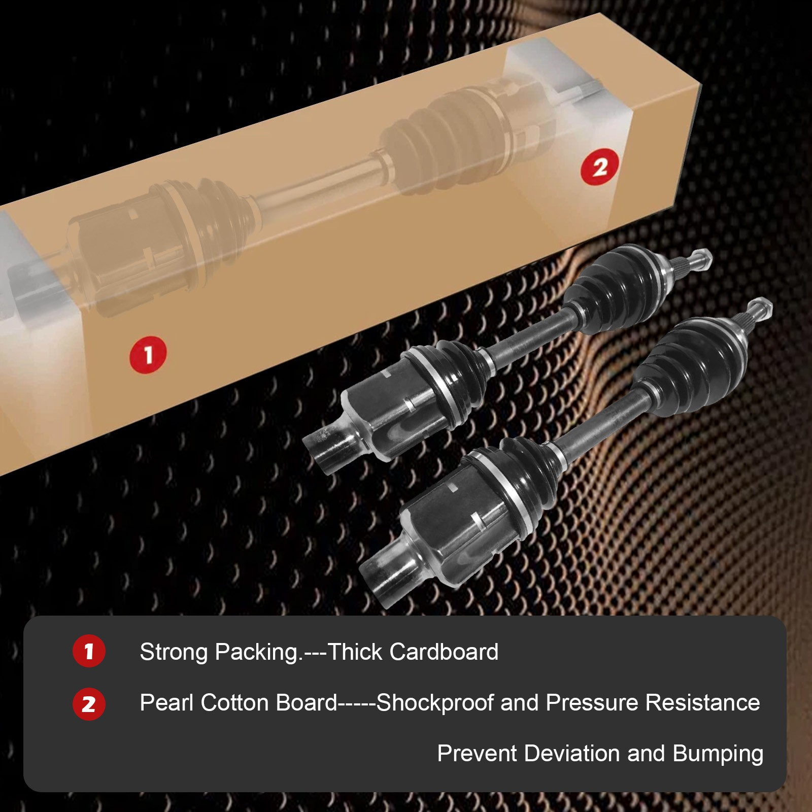 4WD Front CV Axle Shafts for 2012 2013 2014 2015 2016 2017 2018 - 2021 Ram 1500