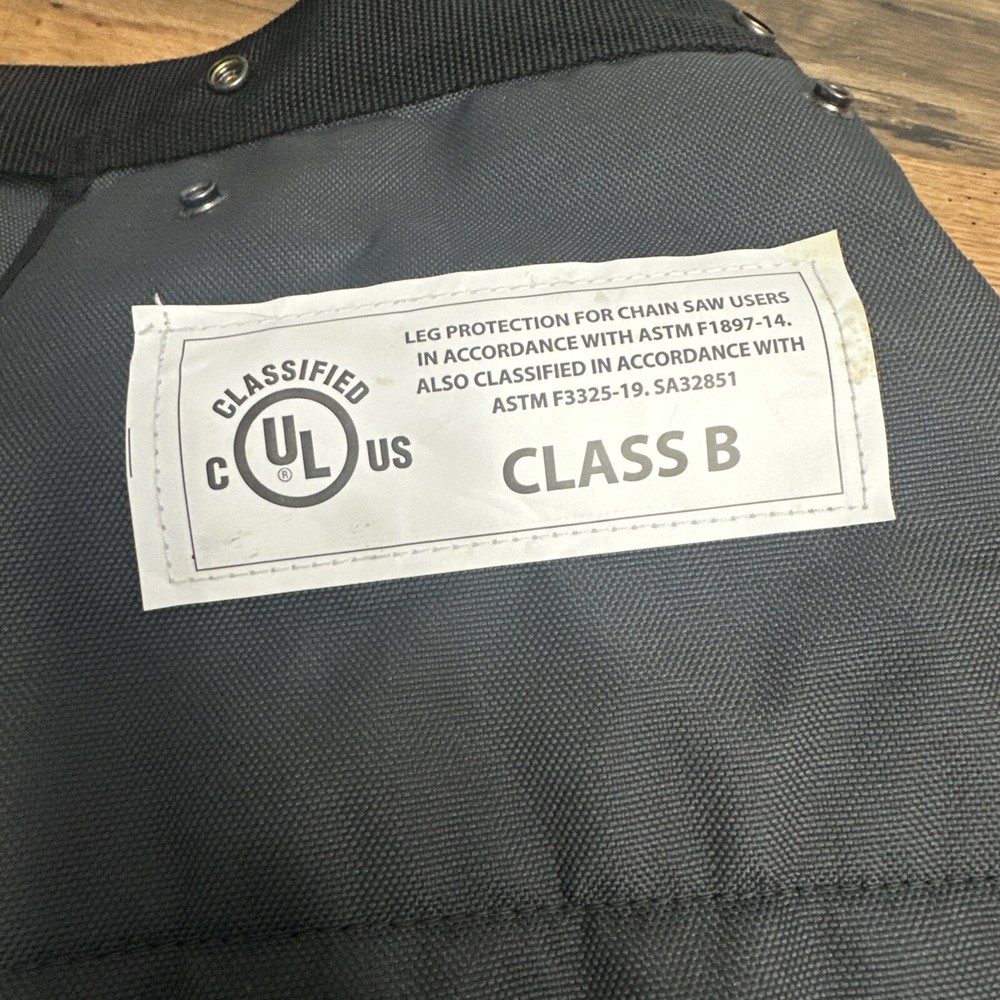 Forester Chaps Apron Style Class B Leg Protection Certified Gray