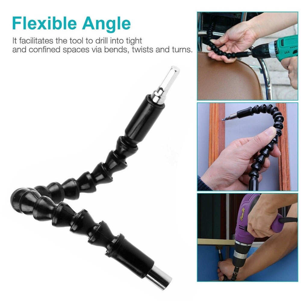 1/4" Hex Flexible Shaft Extension Screwdriver Drill Bit Holder Attachment Tool