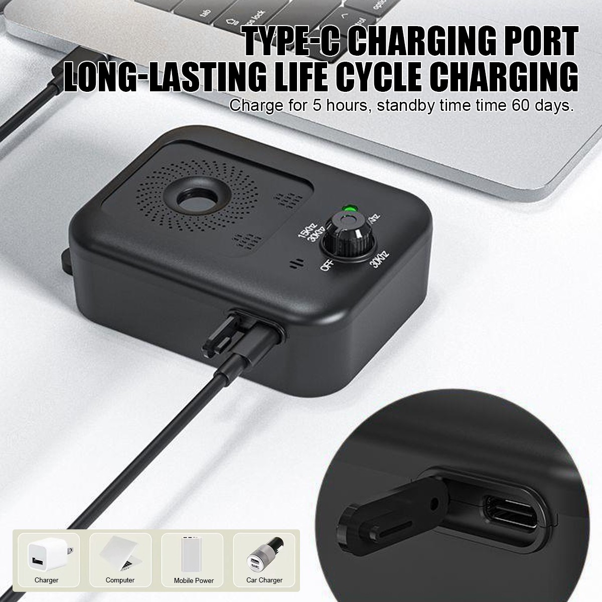 Ultrasonic Dog Bark Deterrent Devices Anti Barking Control Training Rechargeable