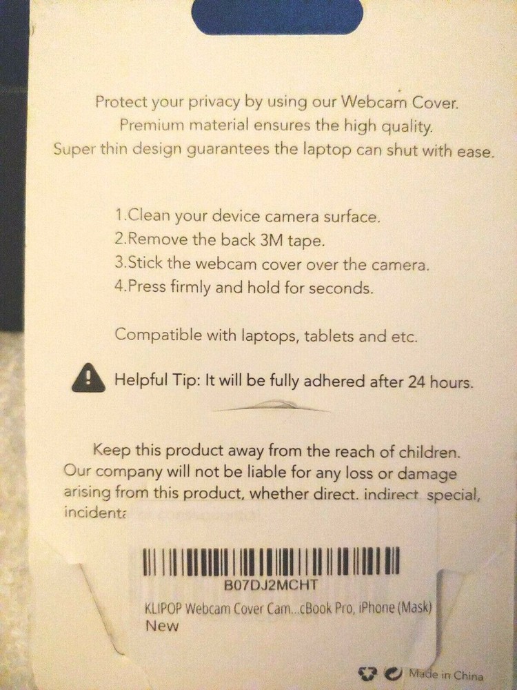 KLIPOP 5 piece Webcam Covers