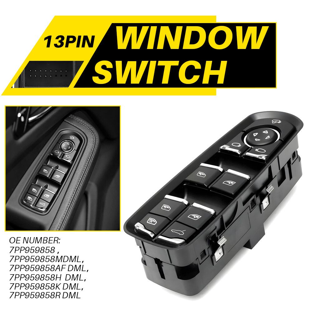 Driver Left Side Window Switch Control 7PP959858 For 2011-2014 Porsche Cayenne
