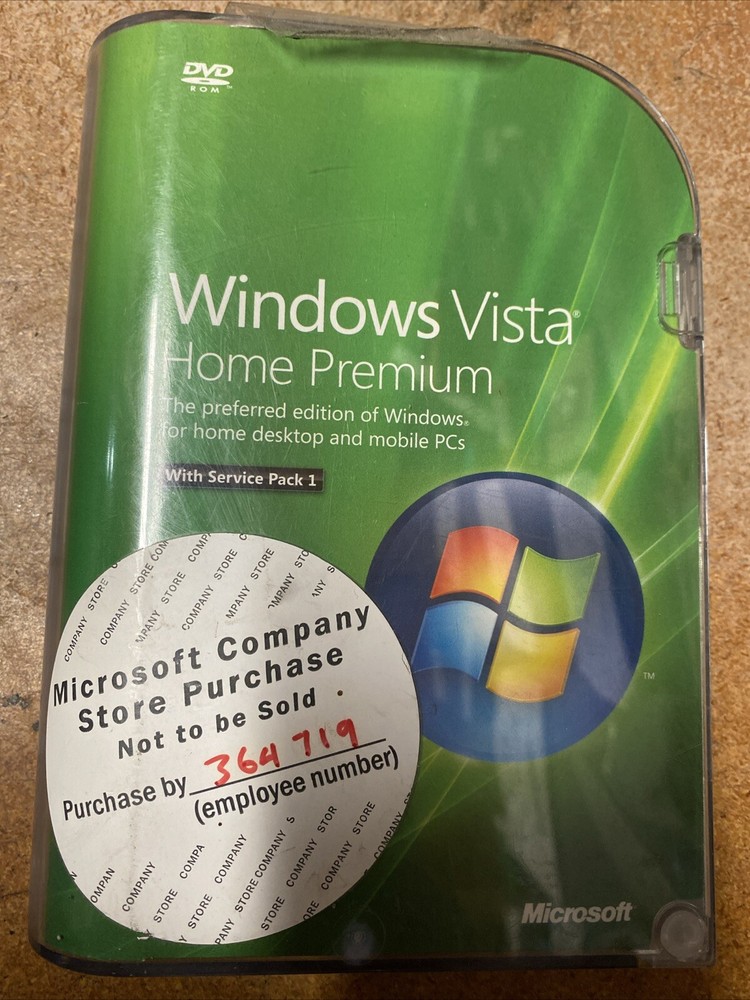 Microsoft Windows Vista Home Premium SP1 Full Version for Windows