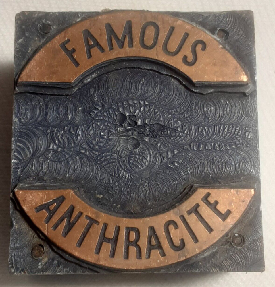 Famous Anthracite Printing Block Letterpress Typography