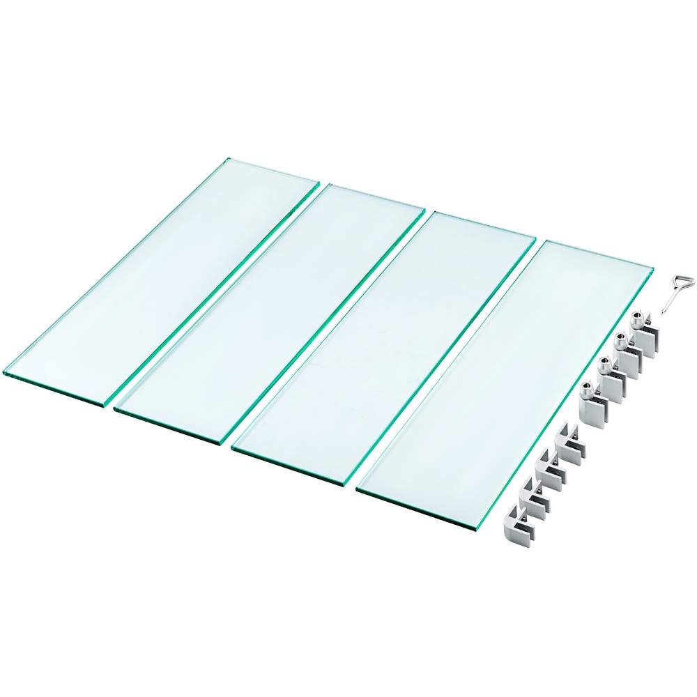 Outdoor Fire Pit Wind Guard Tempered Glass Flame Guard Rectangle/Square Clear