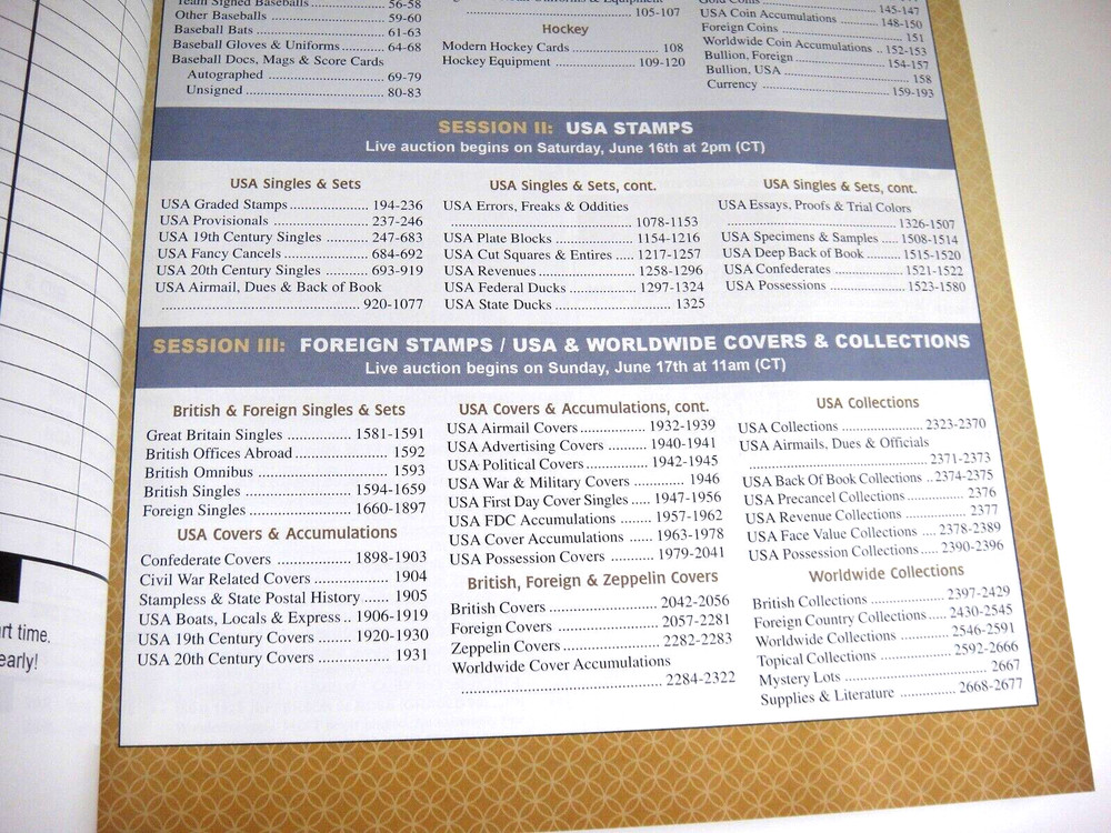 Regency Superior Auction Catalog 2007 Stamps Sports Coins Graded Certs Olympics