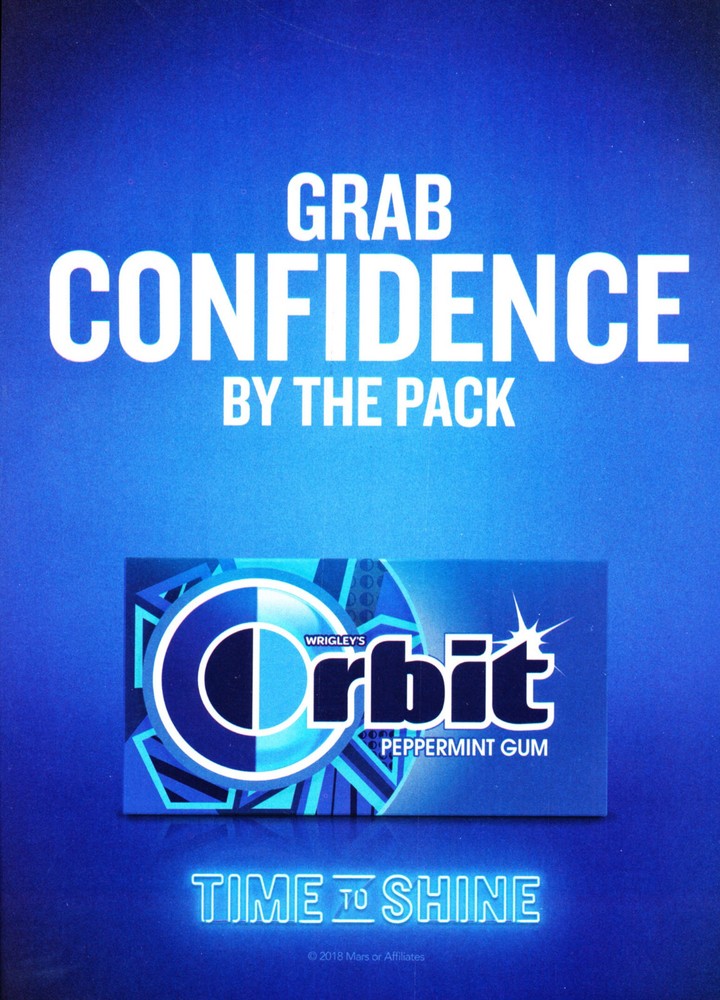 ORBIT GUM AD #58 MAGAZINE promo AD 2018