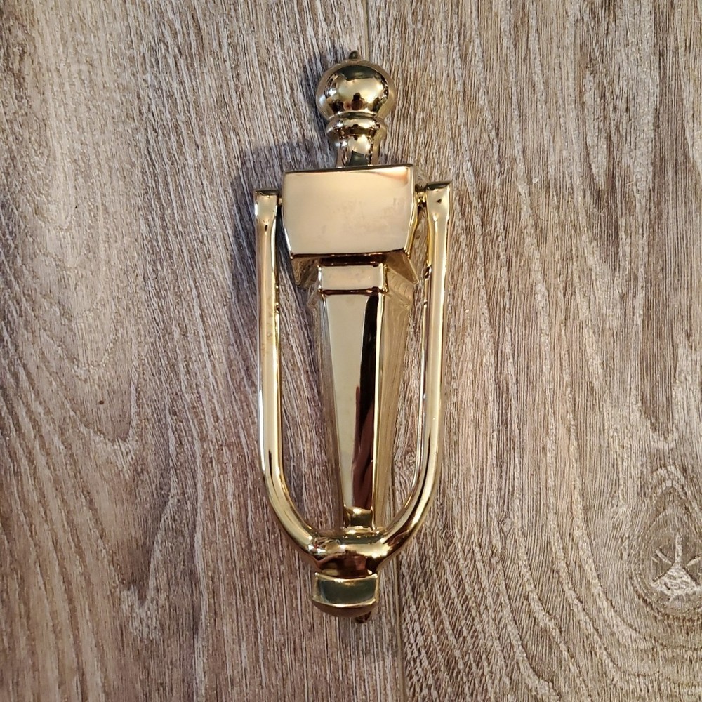 Emtek Polished Solid Brass Door Knocker Victorian No Scratches