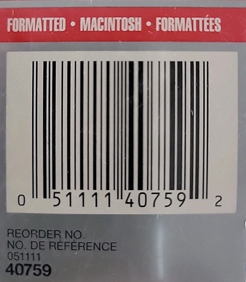 3M DSHD Diskettes Double-Sided High Density 3.5" Floppy Disk 10PK Mac Format New