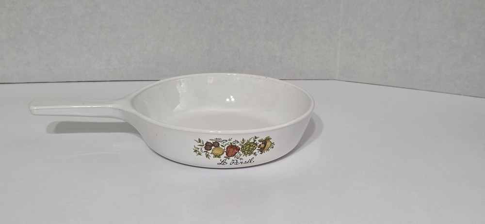 Vintage Corning Ceramic Baking Dish Vegetable Design