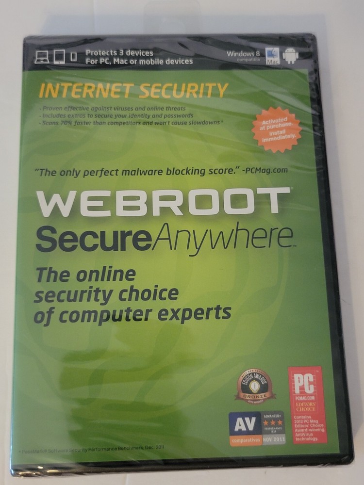 Webroot Secure Anywhere Internet Security Complete 2011 Sealed