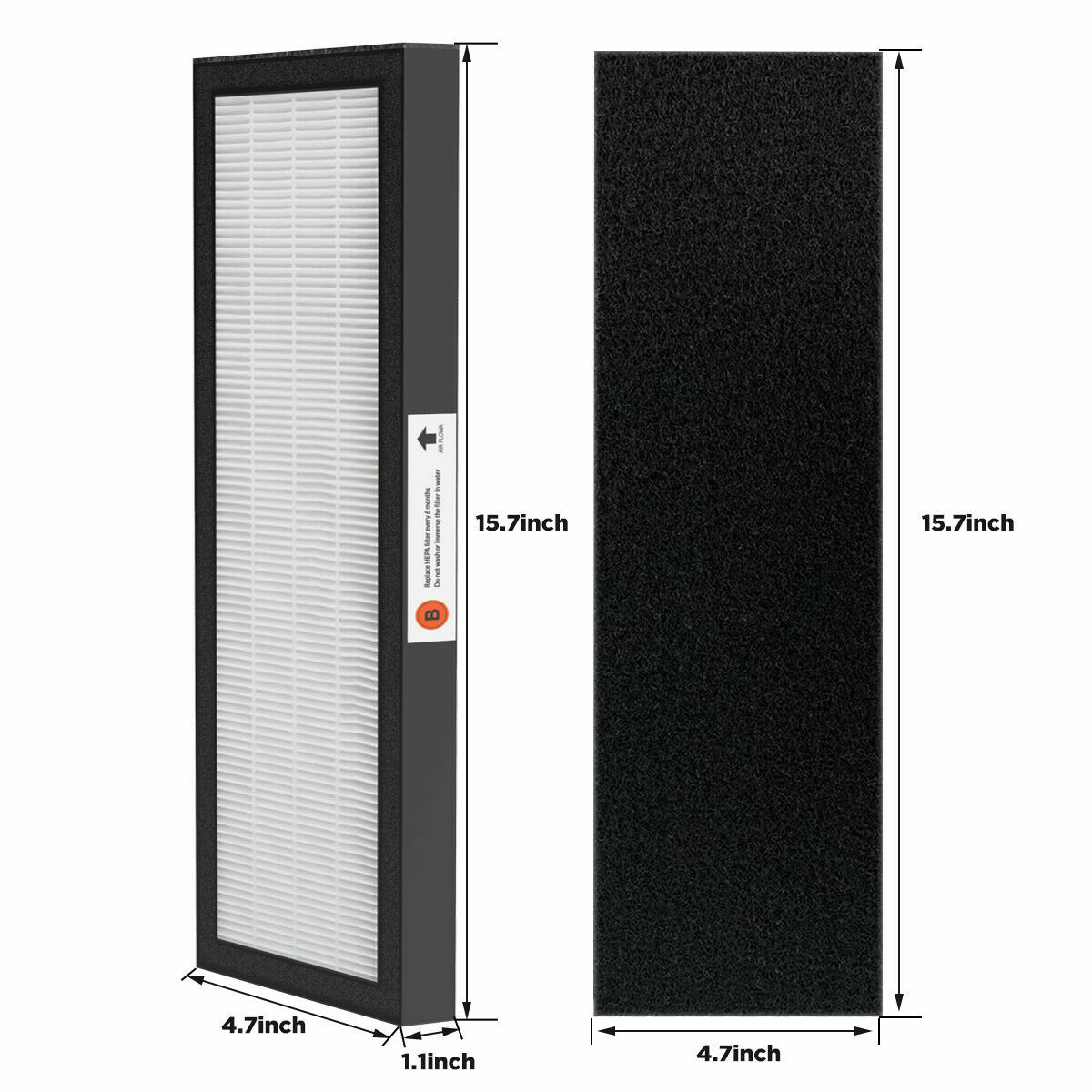 HEPA Replacement FLT4825 Air Filter B for GermGuardian AC4825E AC4850PT AC4900CA