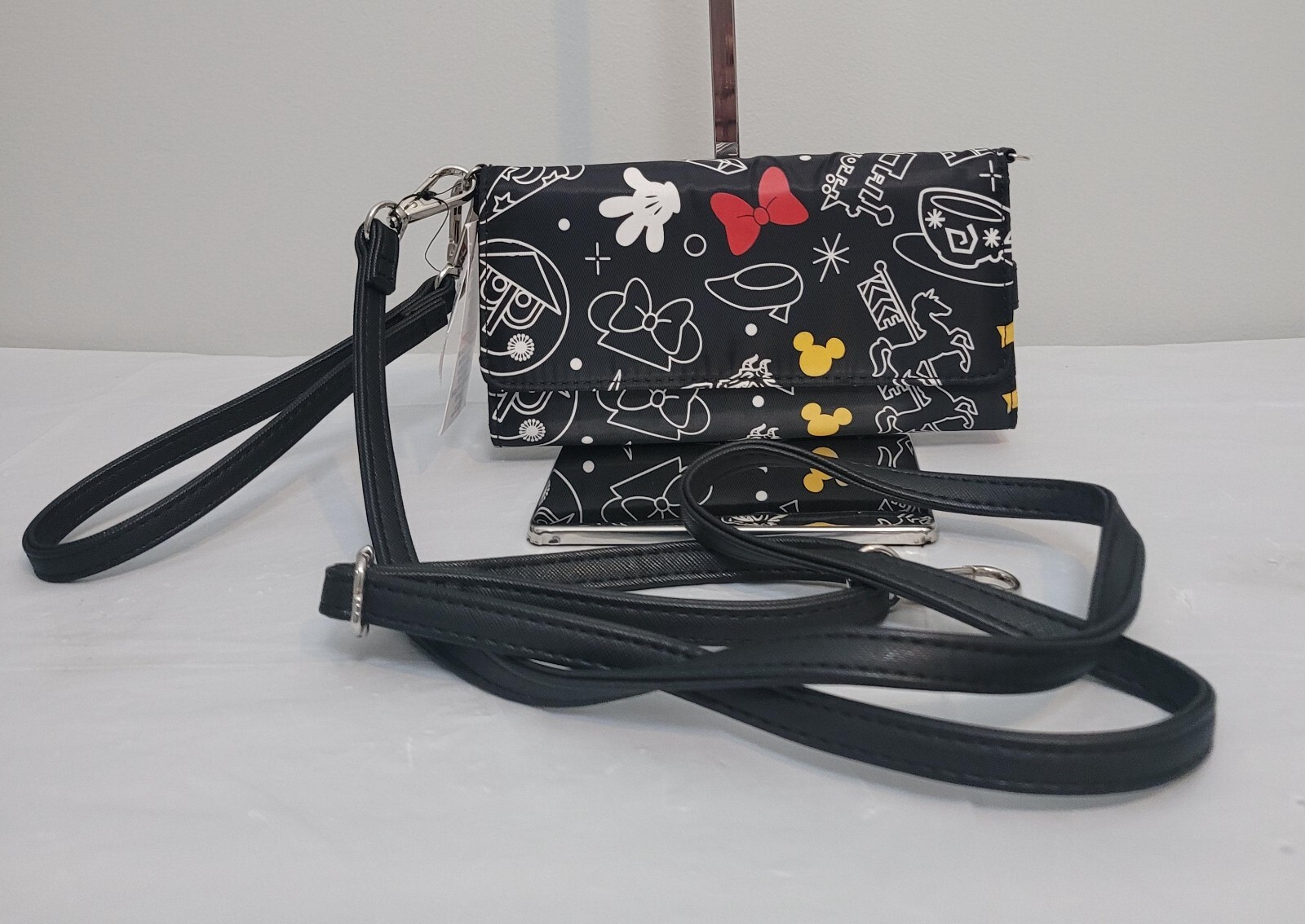 Disney Parks Mickey Minnie Icon Convertible Crossbody Bag Wristlet Wallet New