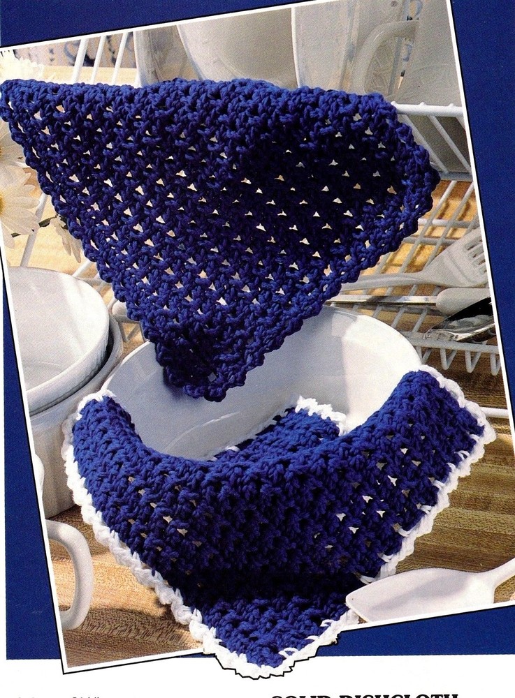 QUICK Dashing Dishcloths/Decor/Crochet Pattern INSTRUCTIONS ONLY