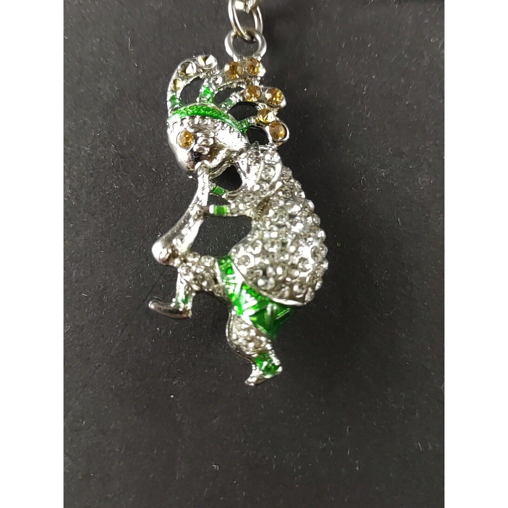 Katchina Doll Rhinestone Keychain Flute