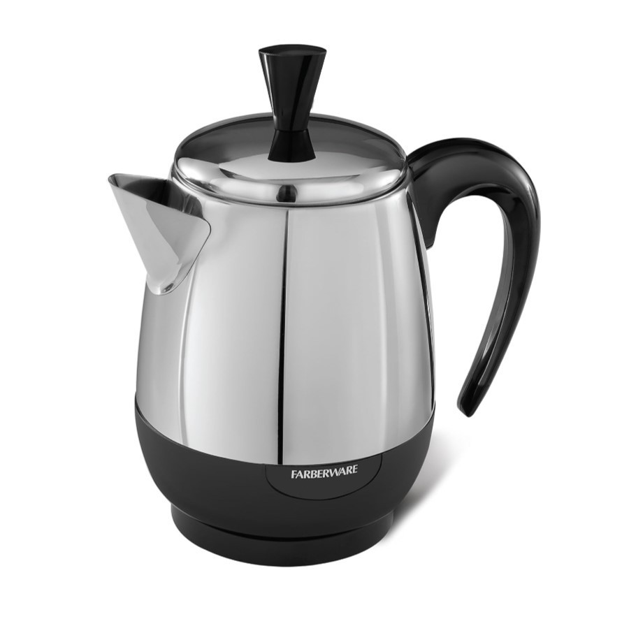 NEW - 4 Cup Electric Coffee Percolator, Automatic Keep Warm, No-Drip Spout