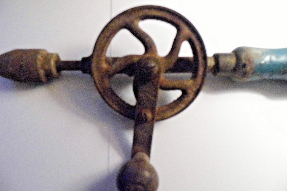 Antique Hand Drill - Woodworking Tool - NO bits
