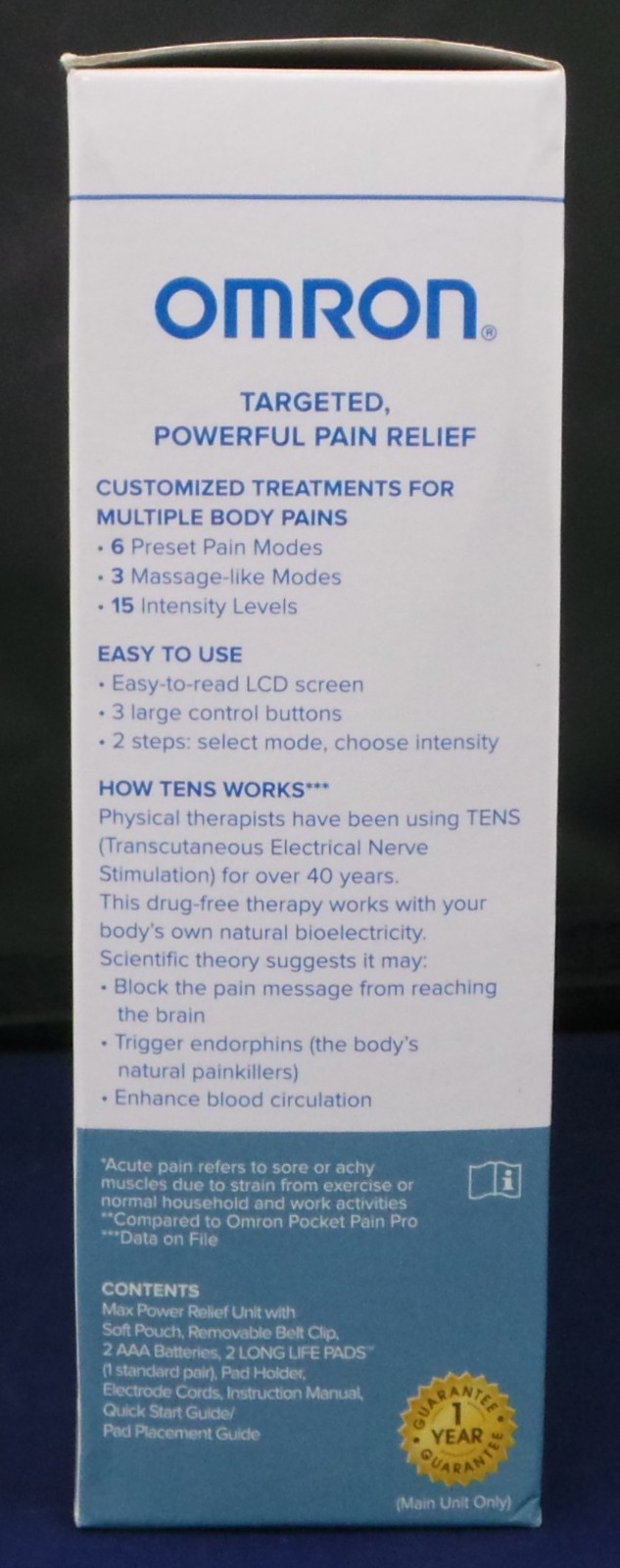 Omron PM500 Max-Power Relief TENS Therapy Pain Relief - New/Sealed