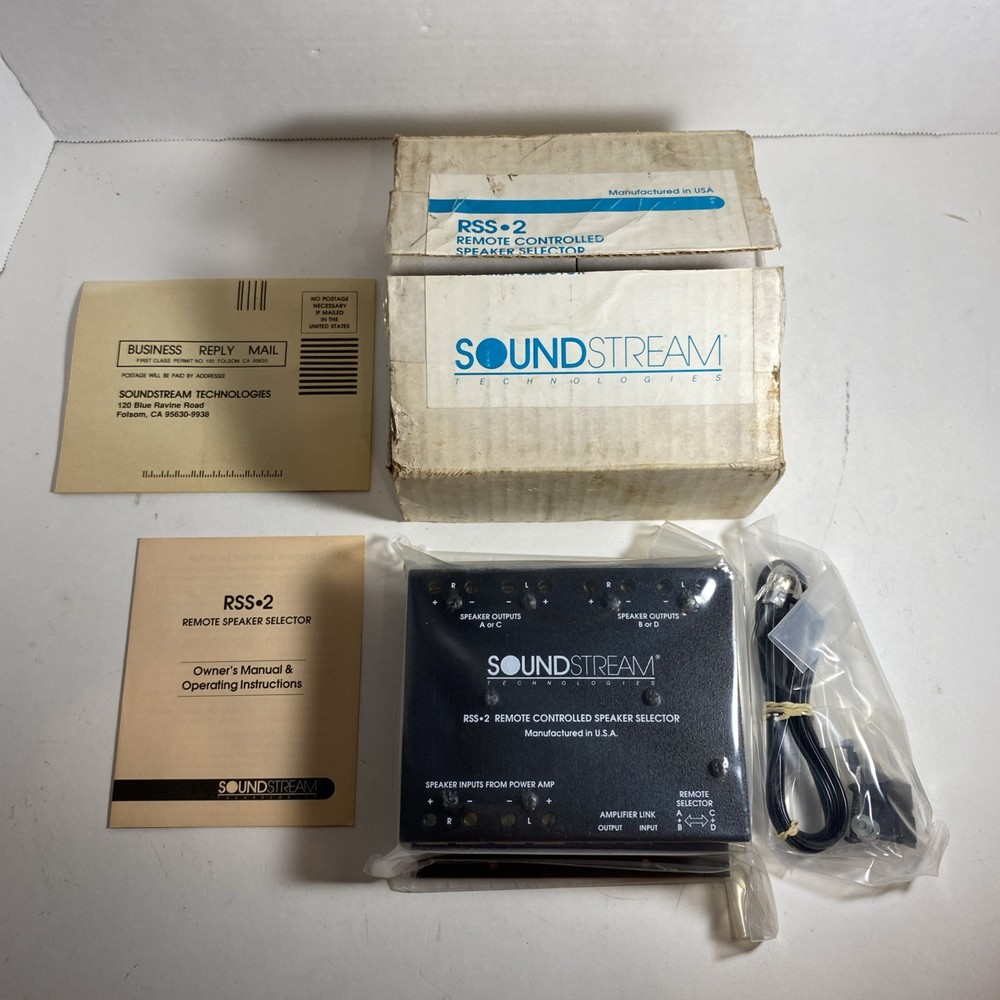 Soundstream Technologies RSS 2 Remote Controlled Speaker Selector New Made In US