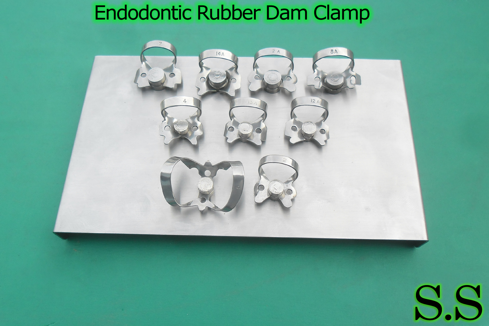 Endodontic Rubber Dam Clamp With Tray Surgical Dental Instruments