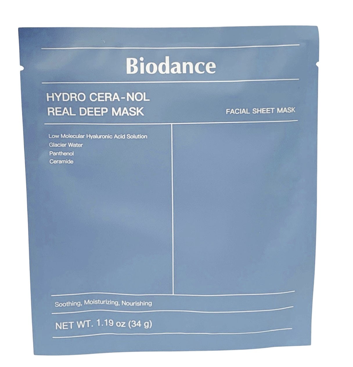 Biodance Hydro Cera-Nol Real Deep Mask Set of 8 Sheet 34g Each K-Beauty