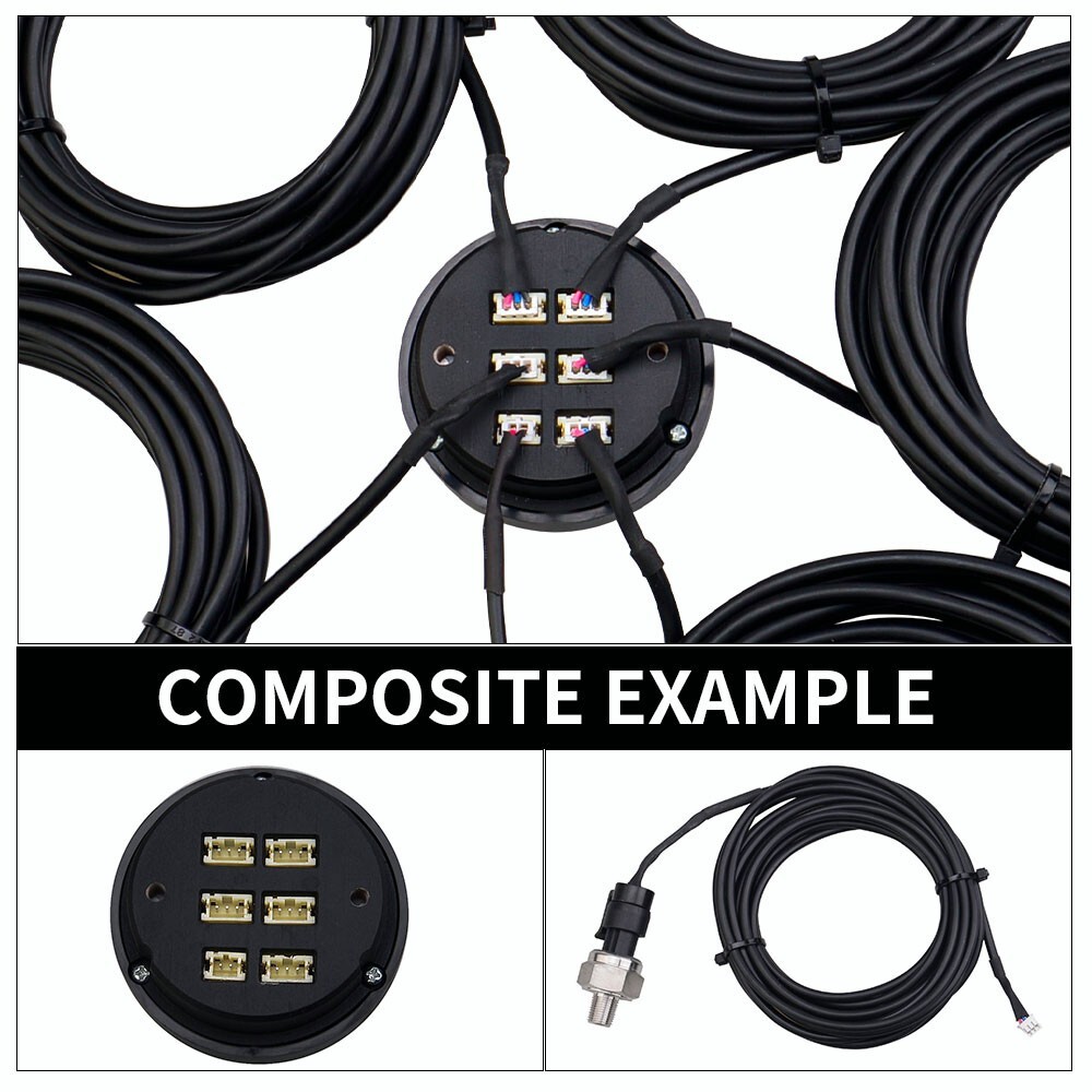 52mm Five Display Air Pressure Gauge 0-232 PSI Air Ride Air Suspension 5X 1/8NPT