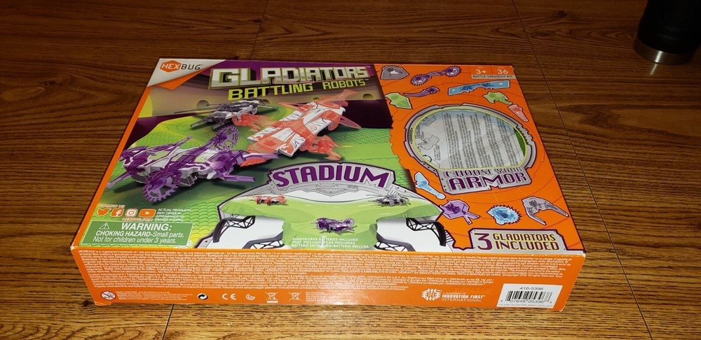 HEXBUG Gladiators Battling Robots Stadium Gladiators Included incomplete