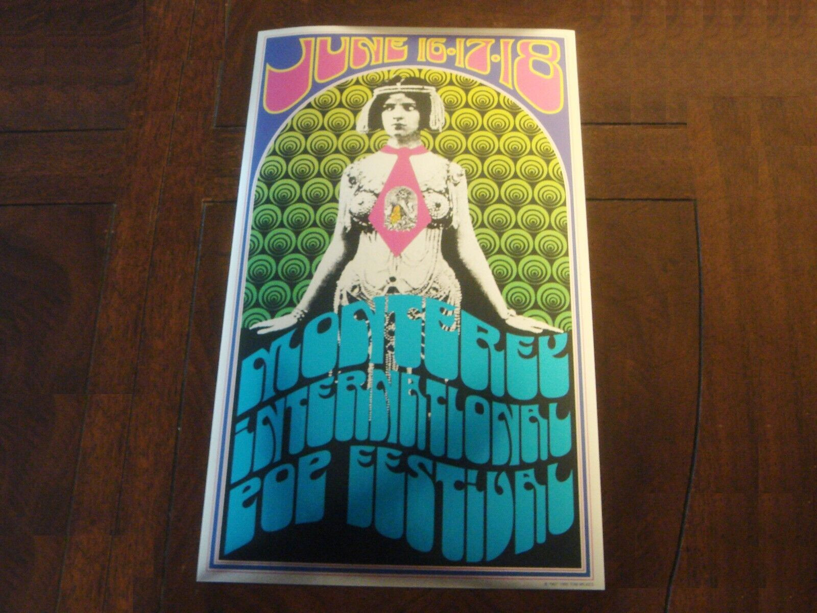 1967 MONTEREY POP FESTIVAL POSTER Foil LITHOGRAPH Authorized 1992 2nd TOM WILKES