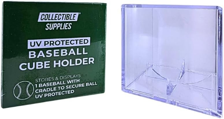UV Protected Baseball Display Case | Acrylic 1 Cube, Clear