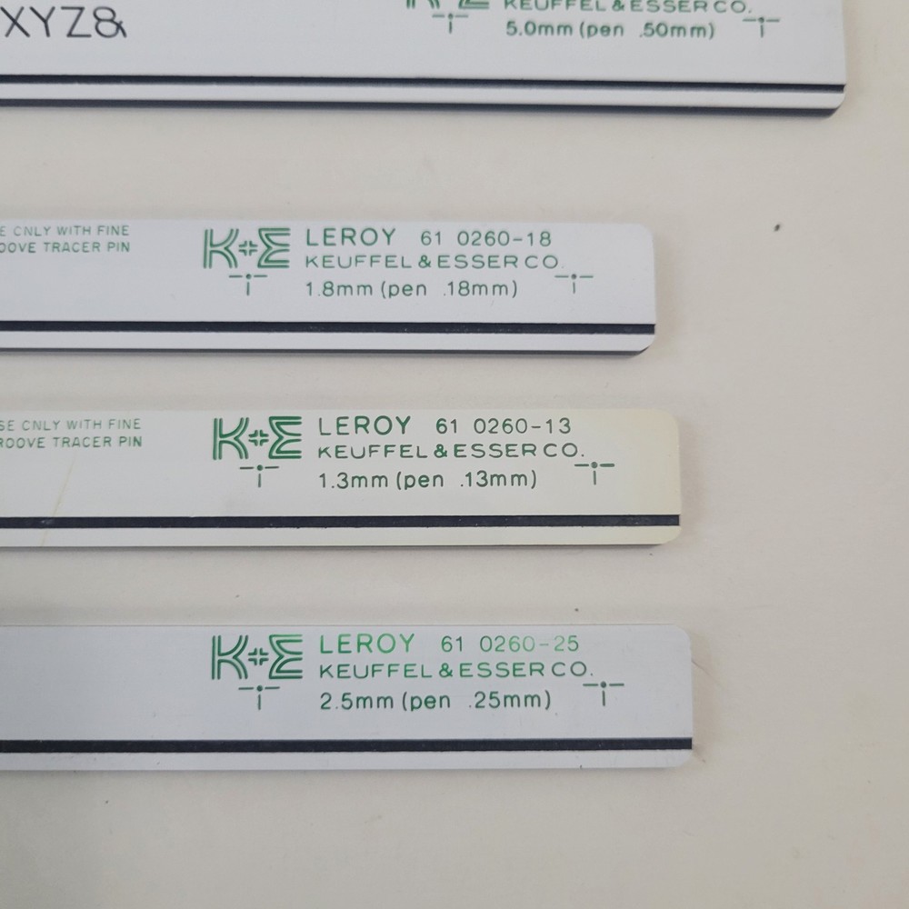 K&E Leroy Drafting Scriber Set Kit with Templates 1981 Vintage Engineering Tools