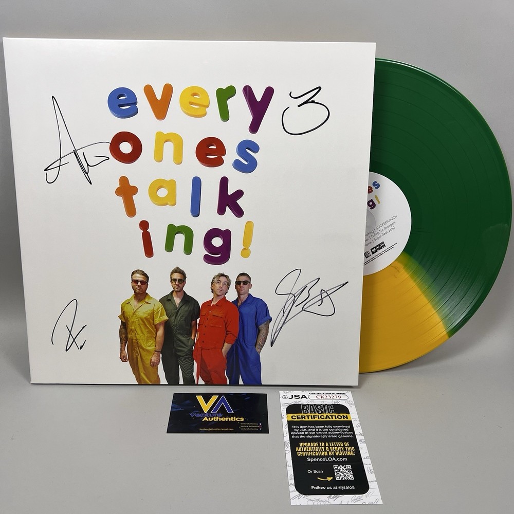 ALL TIME LOW Signed "Everyone's Talking!" LP Vinyl Record w/ JSA COA