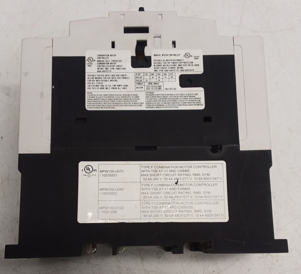 WEG MPW100-3-U100 Manual Motor Protector