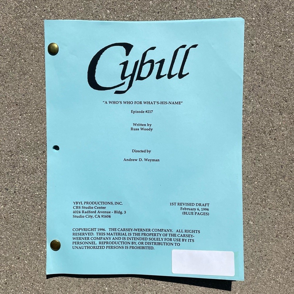 CYBILL 1996 TV Series SET Production Used Scripts Table Final Revised Drafts